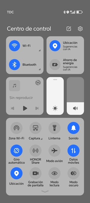 Deslice hacia abajo el menú superior de nuevo