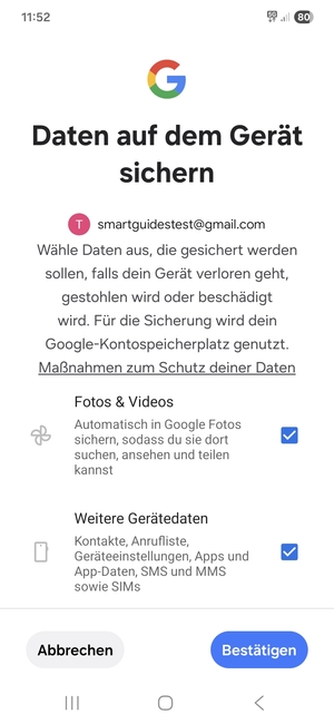 Wählen Sie Ihre bevorzugten Optionen und wählen Sie Bestätigen