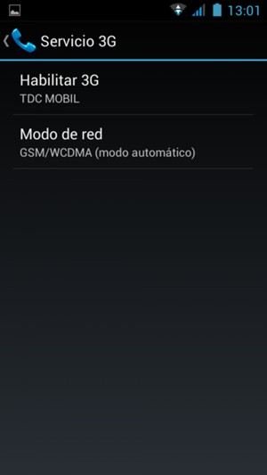 Seleccione Modo de red