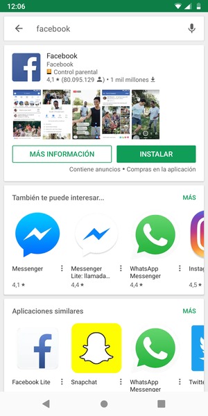 Seleccione la aplicación
