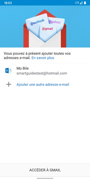 Sélectionnez ACCÉDER À GMAIL