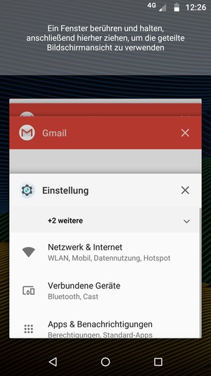 Apps nach rechts streifen, um sie zu schliessen