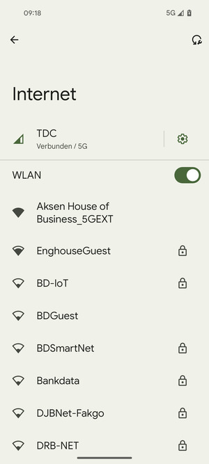 Wählen Sie das Wireless-Netzwerk, zu dem Sie eine Verbindung herstellen möchten