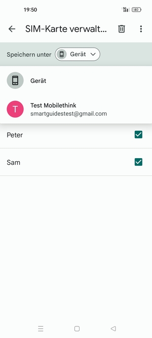 Wählen Sie Ihr  Google-Konto