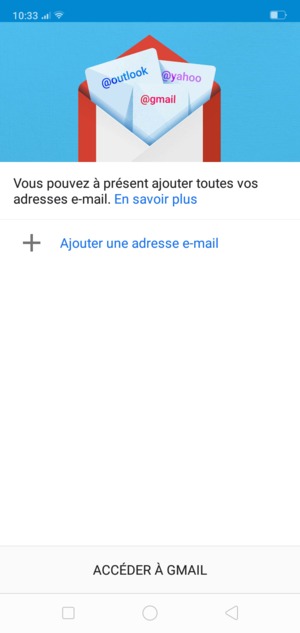 Sélectionnez Ajouter une adresse e-mail