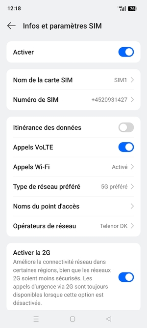 Sélectionnez Noms du point d'accès