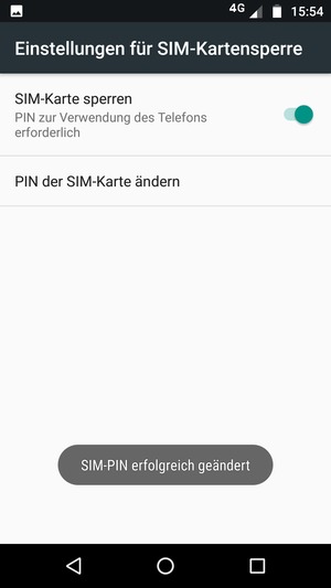 Ihre SIM-PIN wurde geändert