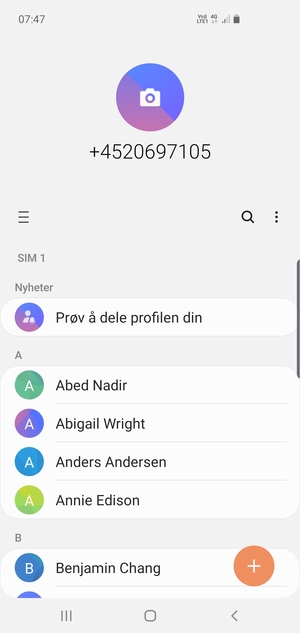 Velg menyknappen