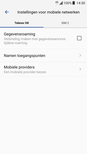 Selecteer Public en Namen toegangspunten