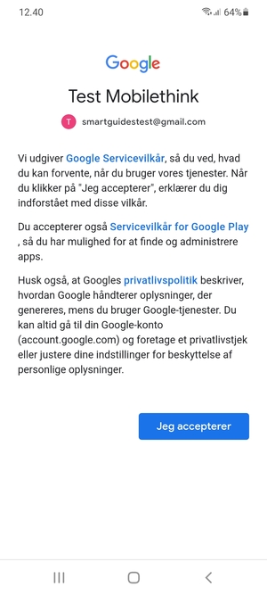 Vælg Jeg accepterer