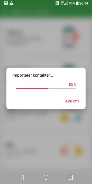 Kontaktene dine blir lagret på din Google-konto og lagret på telefonen din neste gang Google synkroniseres.