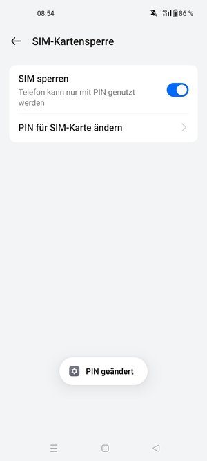 Ihre SIM-Karten-PIN wurde geändert