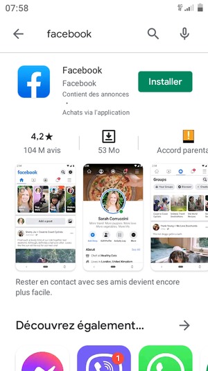 Sélectionnez l'appli