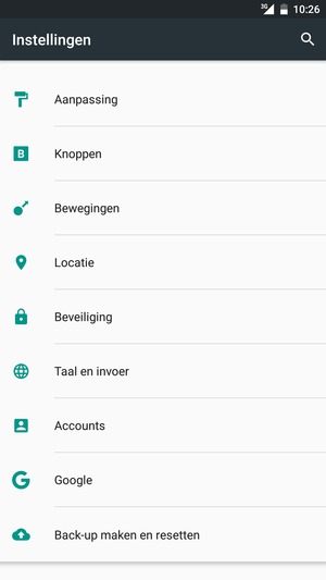 Scroll naar en selecteer Beveiliging