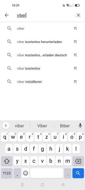 Geben Sie den Namen der App ein und wählen Sie Suchen