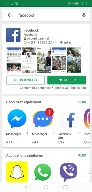 Sélectionnez l'appli