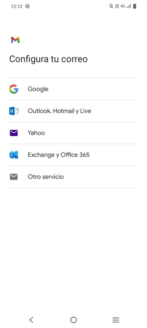Seleccione Outlook, Hotmail y Live