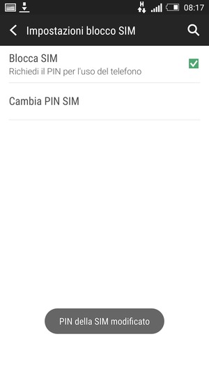 Il tuo PIN della SIM è stato modificato