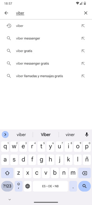 Introduzca el nombre de la aplicación y seleccione Buscar