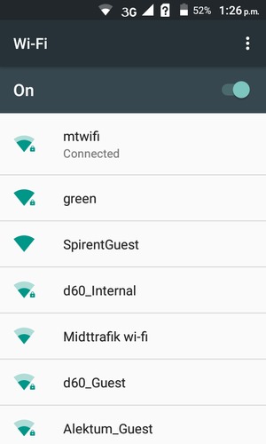 You are now connected to the Wi-Fi network