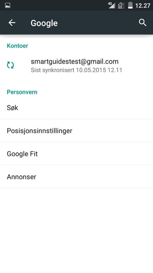 Velg kontoen din