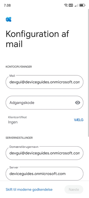 Indtast din adgangskode