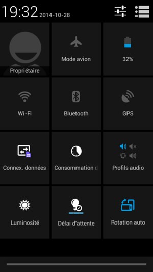 Sélectionnez Luminosité