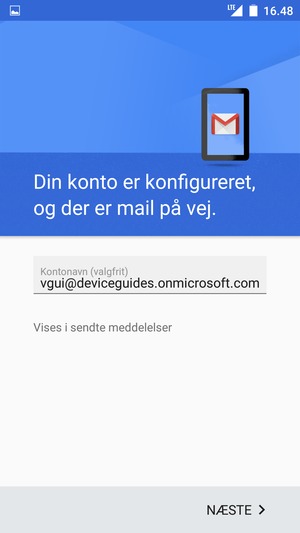 Giv din konto et navn og vælg NÆSTE
