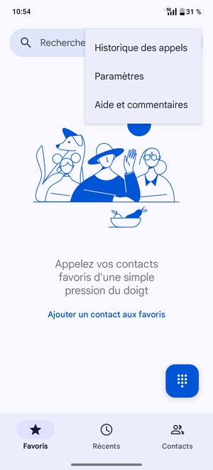 Sélectionnez Paramètres