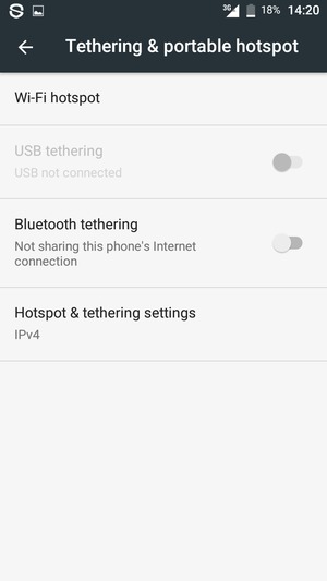 Select Wi-Fi hotspot