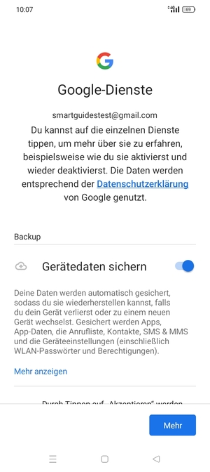 Wählen Sie Mehr