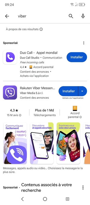 Sélectionnez l'appli