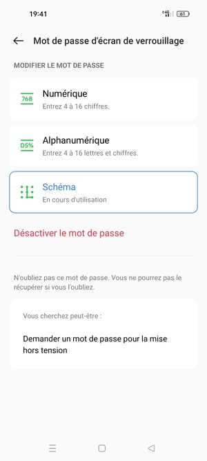 Votre téléphone est maintenant sécurisé par un écran de verrouillage