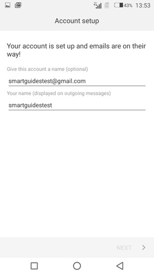 Give your account a name and enter your name. Select NEXT