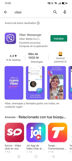 Seleccione la aplicación