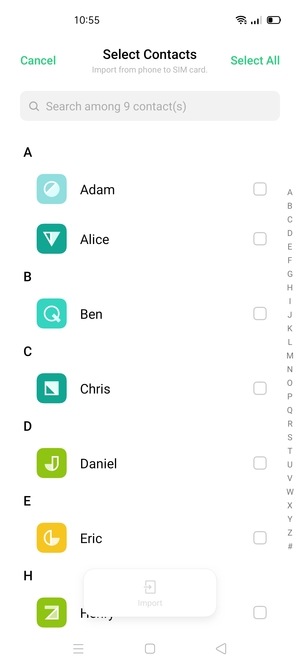 Select Select All