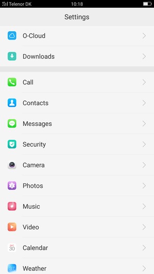 Scroll to and select Messages