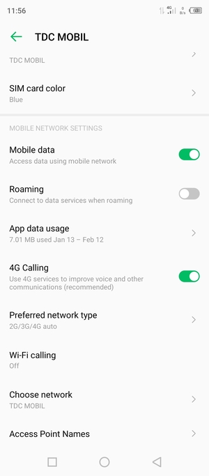 Select Access Point Names