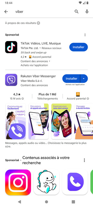 Sélectionnez l'appli