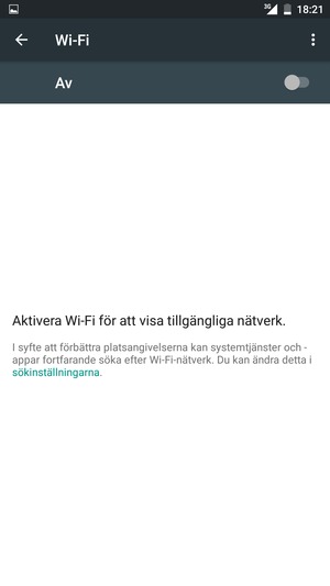 Aktivera Wi-Fi