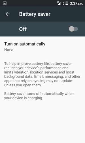 Turn on Battery Saver