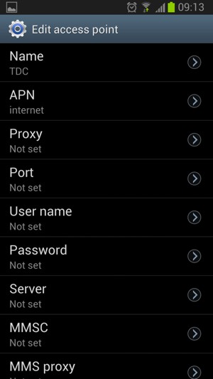 Enter Internet information