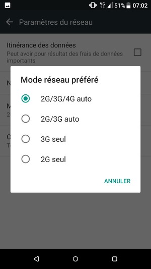 Sélectionnez votre option préférée