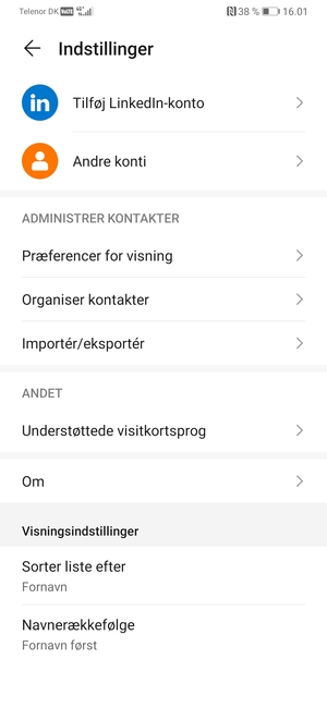 Vælg Importér/eksportér