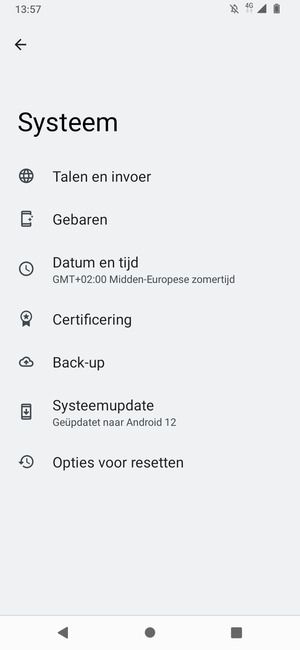 Selecteer Systeemupdate