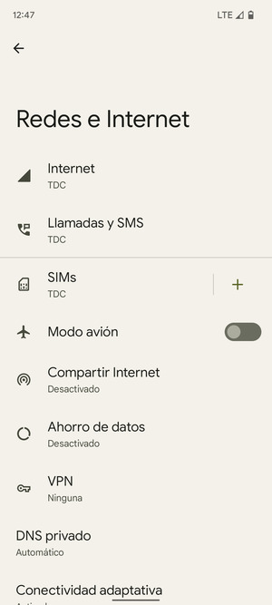 Seleccione Compartir Internet