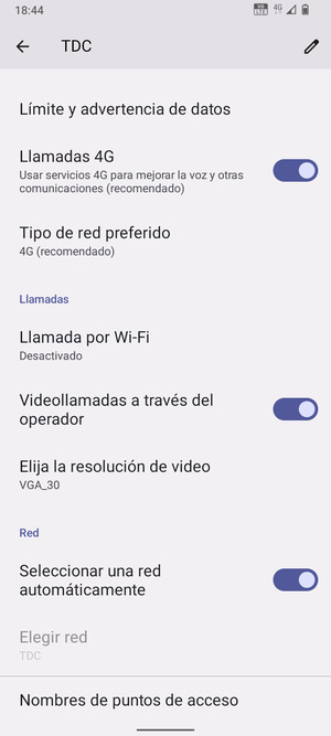 Desplácese y seleccione Nombres de puntos de acceso