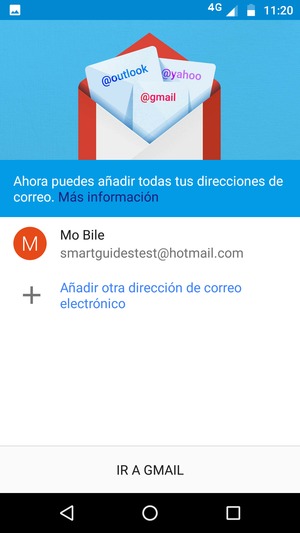Seleccione IR A GMAIL