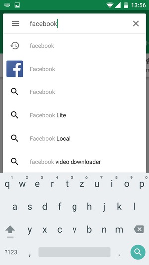 Geben Sie den Namen der App ein und wählen Sie Suchen