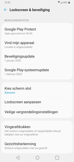 Selecteer Kies scherm slot